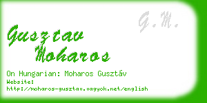 gusztav moharos business card