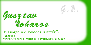 gusztav moharos business card